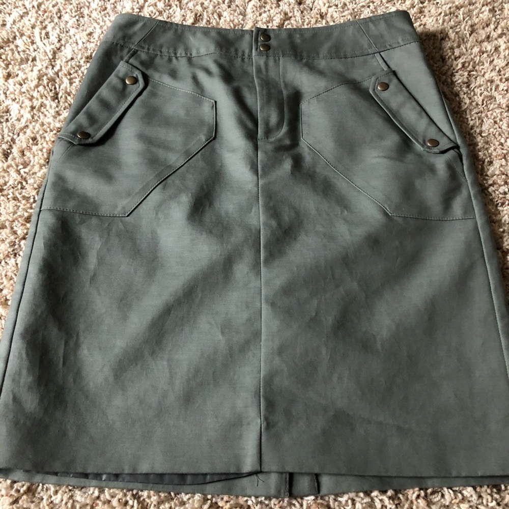 A-Line Army Green Skirt